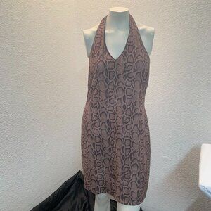 No Boundaries animal print halter dress size L juniors